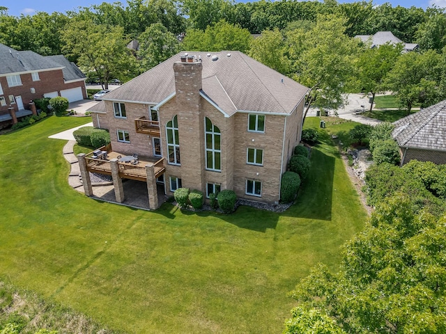 909 Prairie Ridge Ct, Burr Ridge, IL 60527 - view from above of property