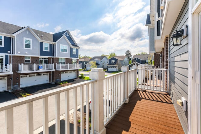 balcony with a residential view