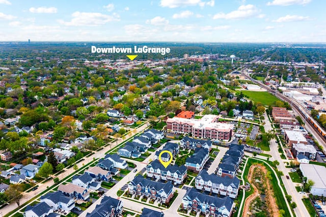 aerial view of property's location