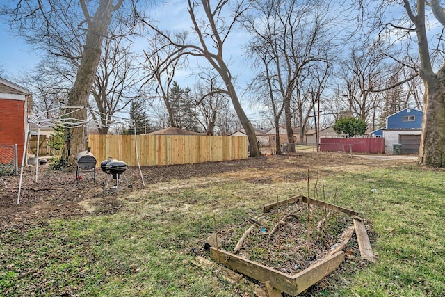 16764 Head Ave, Hazel Crest, IL 60429 - view of yard with fence and a vegetable garden