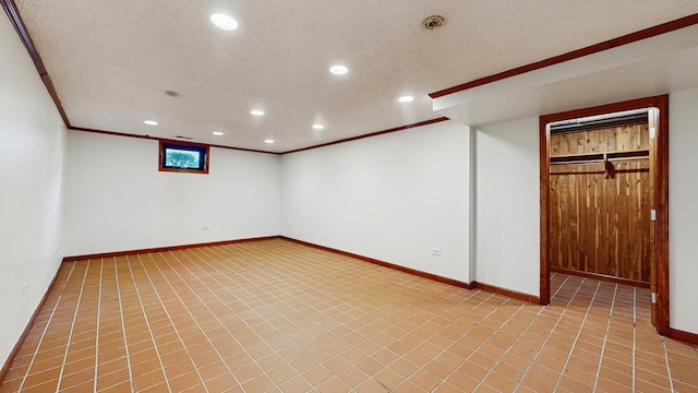 7350 N Karlov Ave, Lincolnwood, IL 60712 - spare room featuring recessed lighting and crown molding