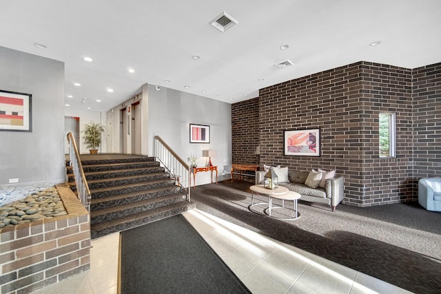 2201 S Grace St Unit 608, Lombard, IL 60148 - community lobby with visible vents and stairway