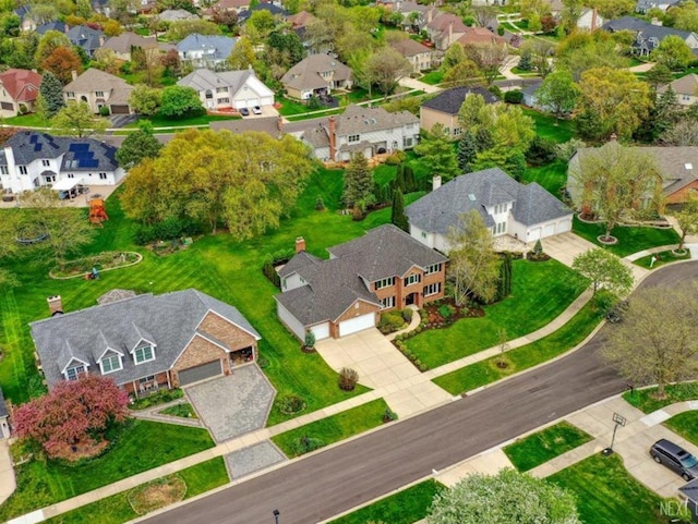 bird's eye view featuring a residential view