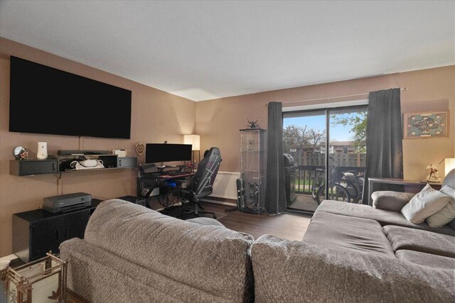 living room featuring wood finished floors