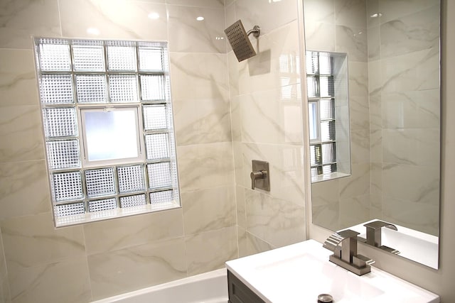 full bathroom with vanity