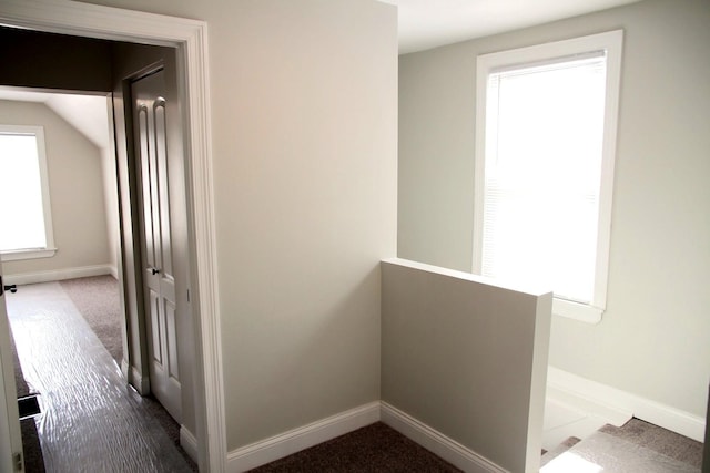 corridor with baseboards