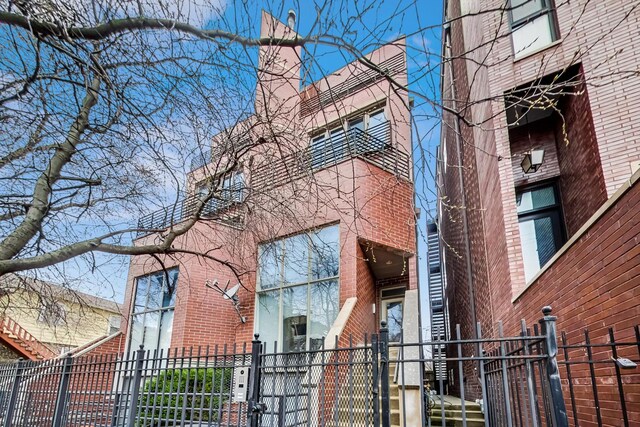 exterior space with a fenced front yard