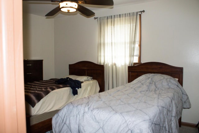 bedroom with a ceiling fan