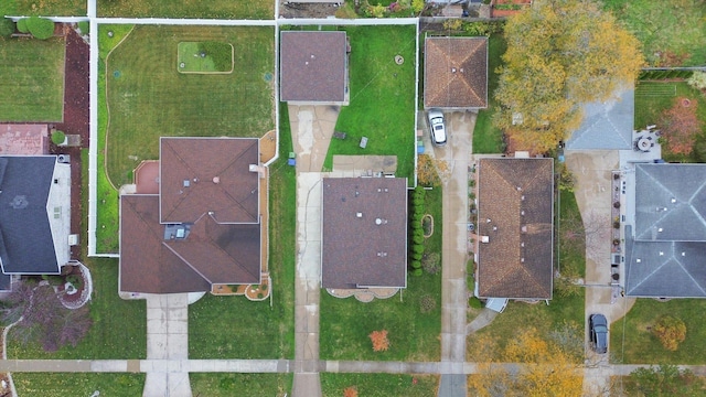 drone / aerial view with a residential view