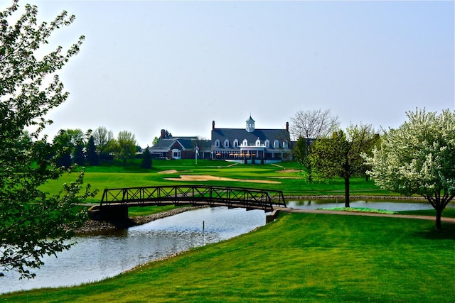 4240 Kingshill Cir, Naperville, IL 60564 - view of community featuring a water view and a lawn