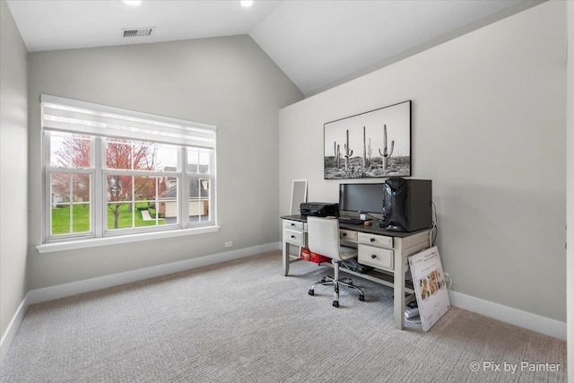 422 Cromwell Cir Unit 2, Bartlett, IL 60103 - office space with vaulted ceiling, baseboards, and carpet flooring