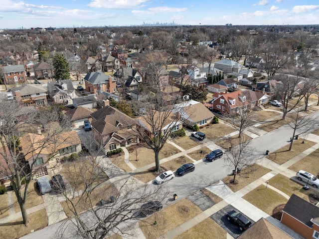 bird's eye view with a residential view
