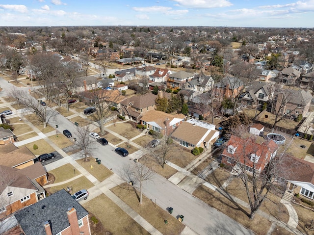 drone / aerial view with a residential view