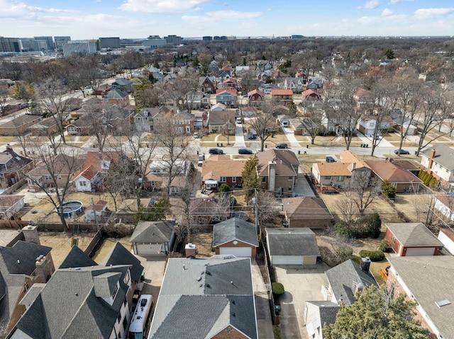 bird's eye view with a residential view