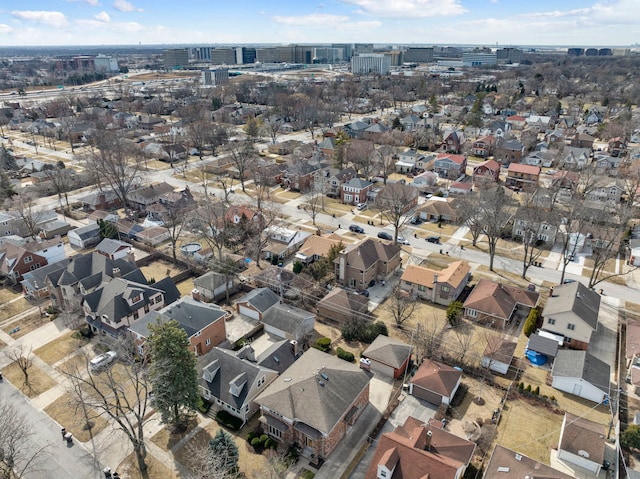 bird's eye view featuring a residential view