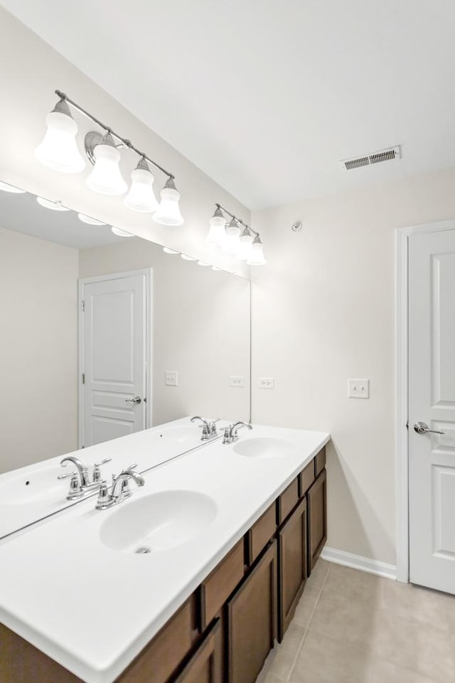 1122 Chelsea Dr, Lake Zurich, IL 60047 - full bathroom featuring a sink, tile patterned flooring, and visible vents
