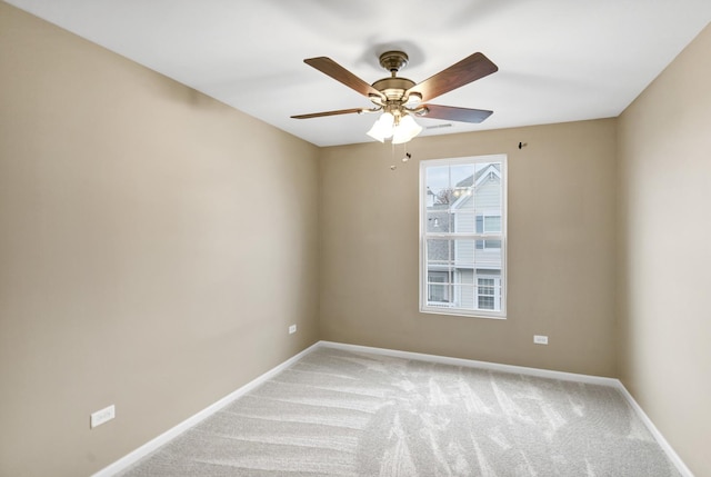 1122 Chelsea Dr, Lake Zurich, IL 60047 - empty room with light colored carpet, baseboards, and ceiling fan