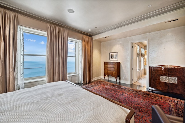 159 E Walton Pl Unit 34A, Chicago, IL 60611 - bedroom featuring baseboards and ornamental molding