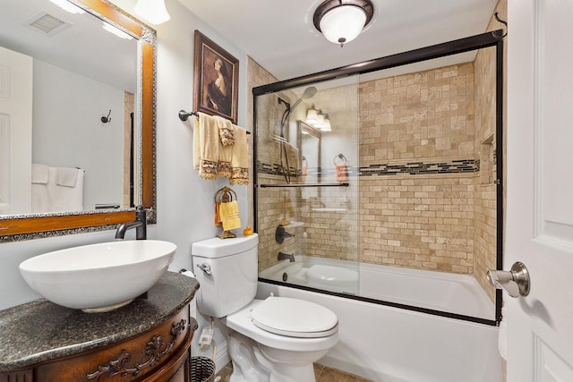 11138 Center Rd Unit E22, Palos Hills, IL 60465 - bathroom featuring combined bath / shower with glass door and vanity