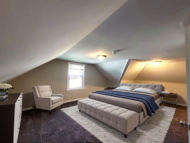 5133 W 64th St, Chicago, IL 60638 - carpeted bedroom with vaulted ceiling and baseboards