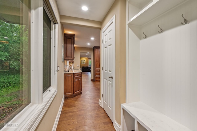 7S745 State Route 53rd Hwy, Naperville, IL 60540 - mudroom featuring wood finished floors and recessed lighting