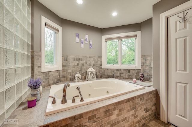 7S745 State Route 53rd Hwy, Naperville, IL 60540 - full bath with a whirlpool tub and healthy amount of natural light