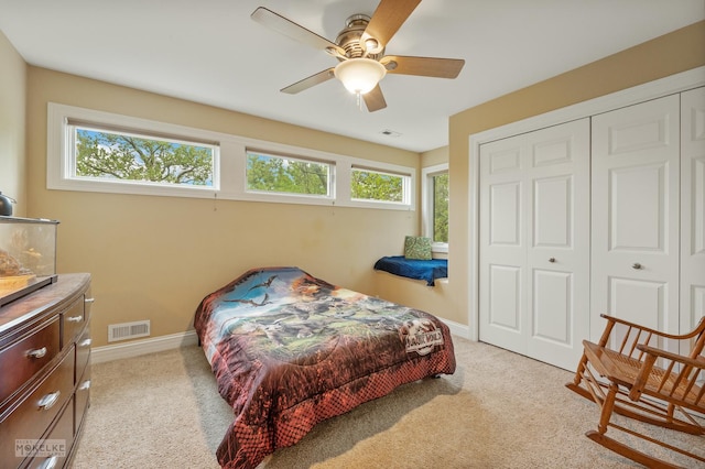 7S745 State Route 53rd Hwy, Naperville, IL 60540 - bedroom with multiple windows, light colored carpet, a closet, and baseboards