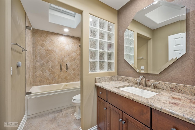 7S745 State Route 53rd Hwy, Naperville, IL 60540 - full bathroom featuring vanity, toilet, and bath / shower combo with glass door