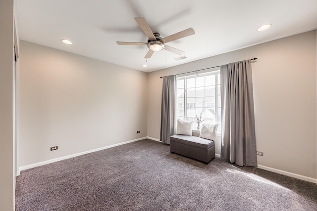 1106 Andover Ct, Glendale Heights, IL 60139 - carpeted spare room featuring a ceiling fan, recessed lighting, and baseboards