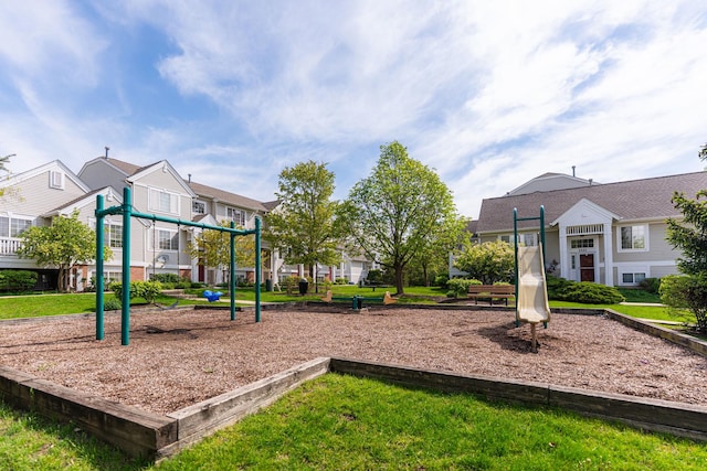 1106 Andover Ct, Glendale Heights, IL 60139 - communal playground featuring a residential view and a yard