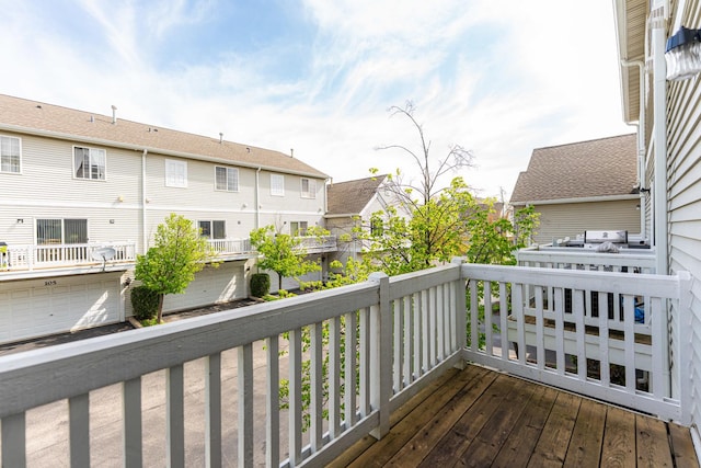 1106 Andover Ct, Glendale Heights, IL 60139 - wooden deck with a residential view
