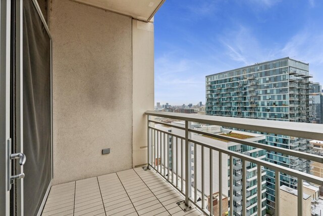 balcony with a view of city