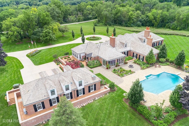 546 Oak Knoll Rd, Barrington Hills, IL 60010 - bird's eye view