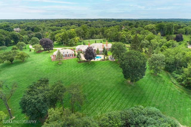 546 Oak Knoll Rd, Barrington Hills, IL 60010 - drone / aerial view with a rural view and a wooded view