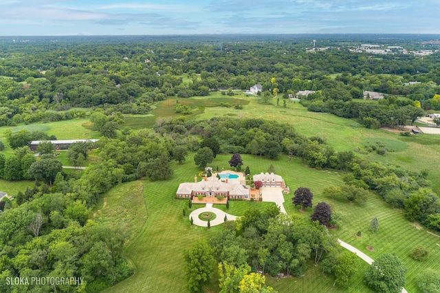 546 Oak Knoll Rd, Barrington Hills, IL 60010 - bird's eye view with a view of trees