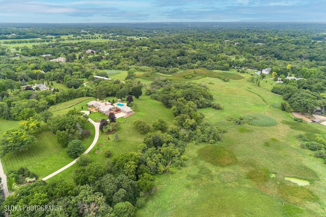 546 Oak Knoll Rd, Barrington Hills, IL 60010 - drone / aerial view with a forest view