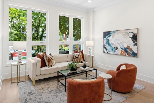 3452 N Bell Ave, Chicago, IL 60618 - living room featuring plenty of natural light and wood finished floors