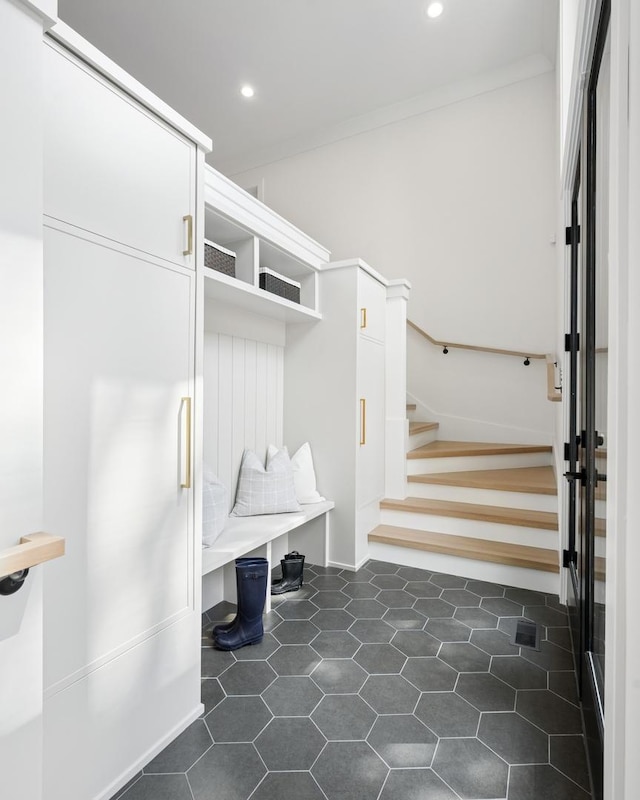 3452 N Bell Ave, Chicago, IL 60618 - mudroom featuring recessed lighting