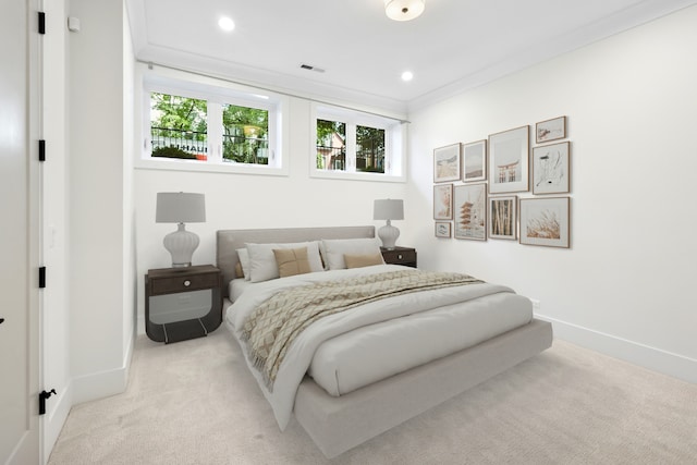 3452 N Bell Ave, Chicago, IL 60618 - bedroom with light carpet and recessed lighting