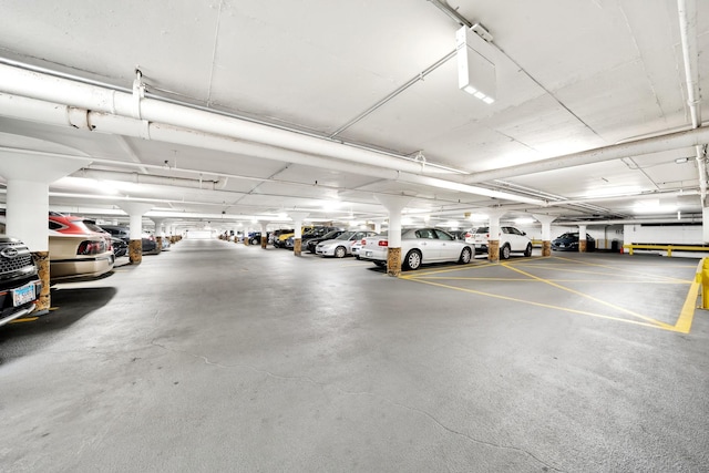 view of parking garage