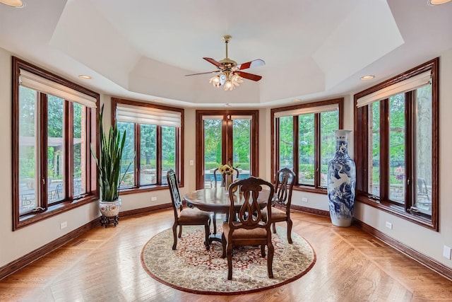 37418 N Fox Hill Dr, Wadsworth, IL 60083 - dining room with a raised ceiling and baseboards