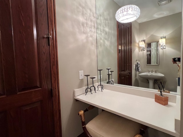 37418 N Fox Hill Dr, Wadsworth, IL 60083 - bathroom with visible vents and a sink
