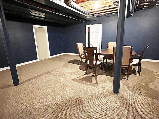 37418 N Fox Hill Dr, Wadsworth, IL 60083 - dining area featuring baseboards and carpet flooring