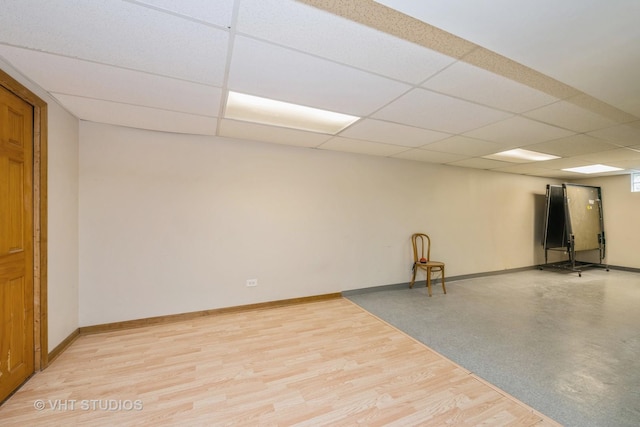 1216 Maple St, Lake In The Hills, IL 60156 - basement featuring a drop ceiling and baseboards
