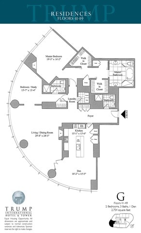 401 N Wabash Ave Unit 49G, Chicago, IL 60611 - floor plan