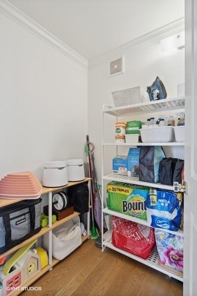 storage room featuring visible vents