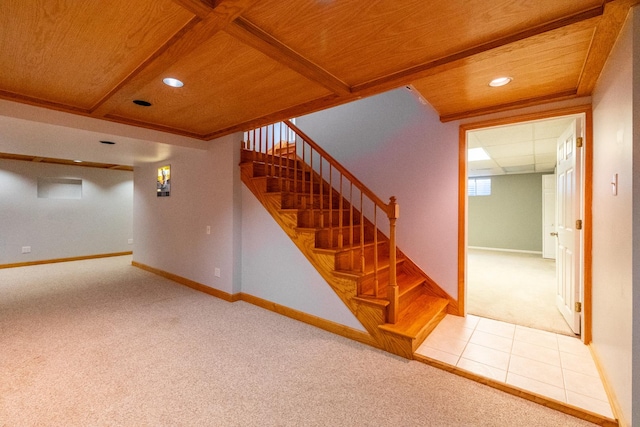 4N481 Citation Ln, Elburn, IL 60119 - interior space featuring recessed lighting, stairs, carpet flooring, and baseboards