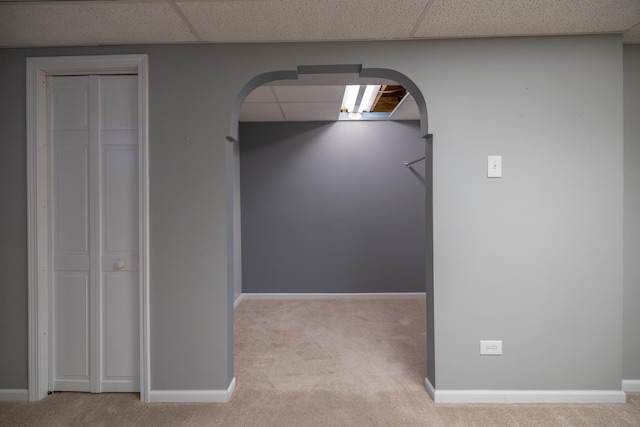 4N481 Citation Ln, Elburn, IL 60119 - interior space with a drop ceiling, carpet flooring, and arched walkways