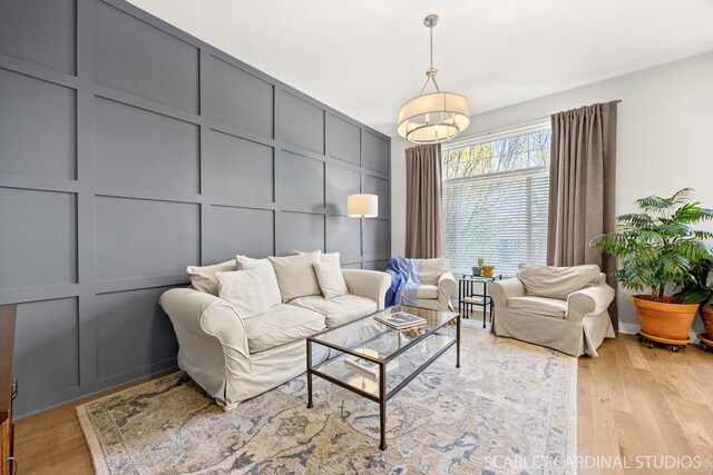 3307 Rosecroft Ln, Naperville, IL 60564 - living room featuring a decorative wall and light wood finished floors
