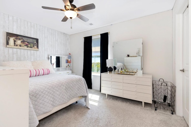 291 Lakeshore Dr, Oswego, IL 60543 - bedroom with carpet floors and ceiling fan